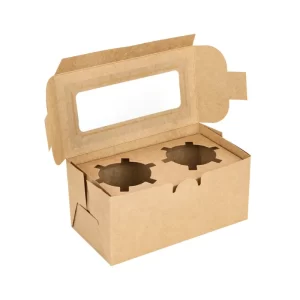 Caja De Kraft Cupcakes 16 X 9 X 7.5 Cm