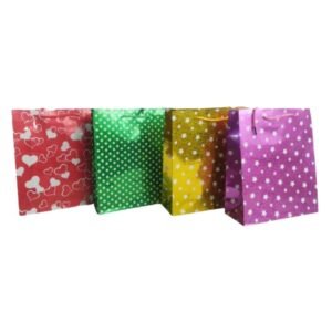 Bolsa De Regalo 23 X 27 X 8 Cm Metalizada Estampada