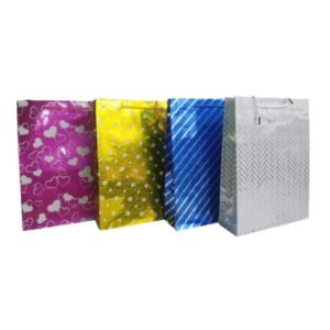 Bolsa De Regalo 26 X 34 X 8 Cm Metalizada Estampada