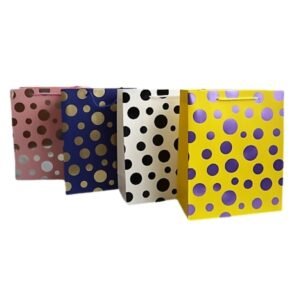 bolsa regalo metalizada circulos