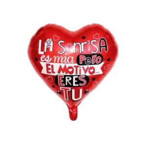 Globo Metalizado Corazon Sonrisa