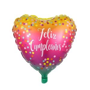 Globo Metalizado Feliz Cumpleaños Colores 18"