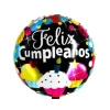 Globo Metalizado Feliz Cumpleaños Cupcakes 18"