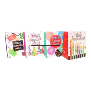 Bolsa de regalo cumpleaños blanca