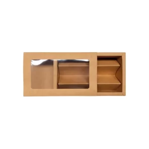 CAJA KRAFT DULCERA 21 X 12.5 X 5 CM